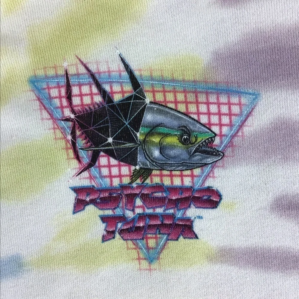 NWT Psycho Tuna Tie Dye Crop Neon Geo Hoodie | Medium